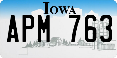 IA license plate APM763