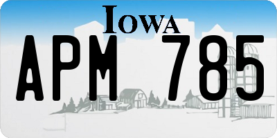 IA license plate APM785