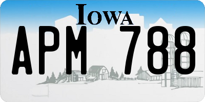 IA license plate APM788