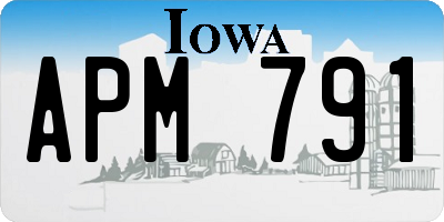 IA license plate APM791