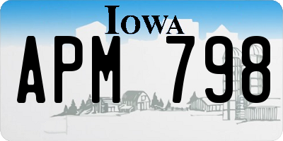 IA license plate APM798
