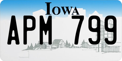 IA license plate APM799