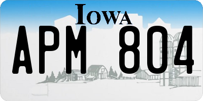 IA license plate APM804