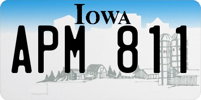 IA license plate APM811