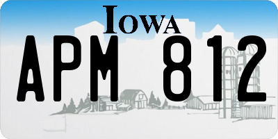 IA license plate APM812