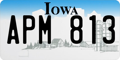 IA license plate APM813