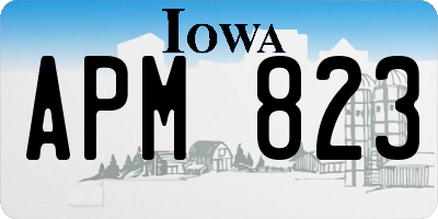 IA license plate APM823