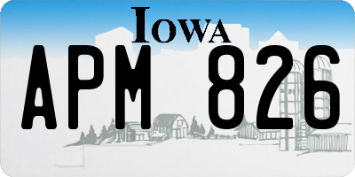 IA license plate APM826