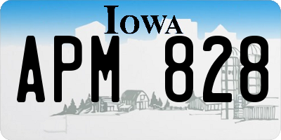 IA license plate APM828