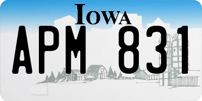 IA license plate APM831