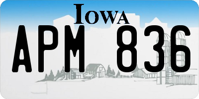 IA license plate APM836
