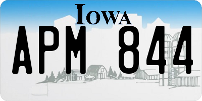IA license plate APM844
