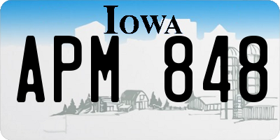 IA license plate APM848