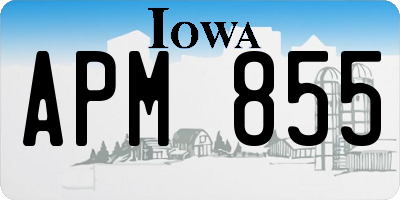 IA license plate APM855