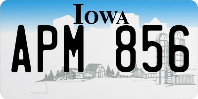 IA license plate APM856