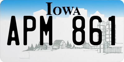 IA license plate APM861