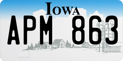 IA license plate APM863
