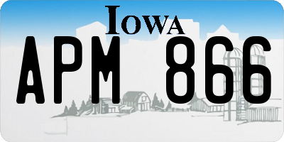 IA license plate APM866