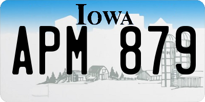 IA license plate APM879