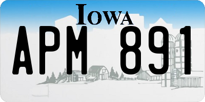 IA license plate APM891