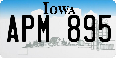 IA license plate APM895
