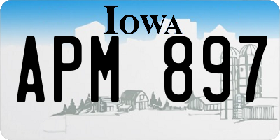 IA license plate APM897