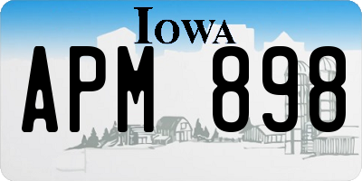 IA license plate APM898