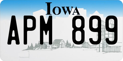 IA license plate APM899