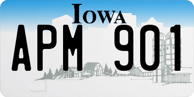 IA license plate APM901