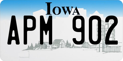 IA license plate APM902