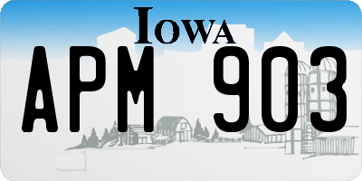 IA license plate APM903