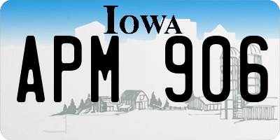 IA license plate APM906
