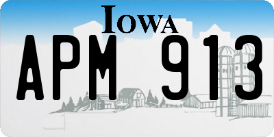 IA license plate APM913