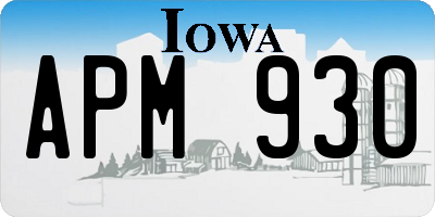 IA license plate APM930