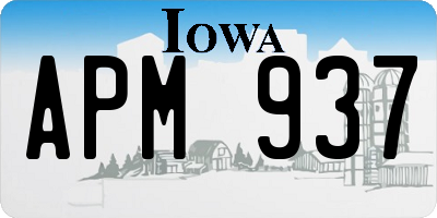 IA license plate APM937
