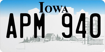 IA license plate APM940
