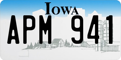 IA license plate APM941