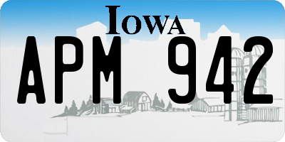 IA license plate APM942