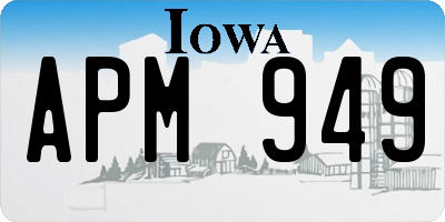 IA license plate APM949