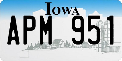 IA license plate APM951
