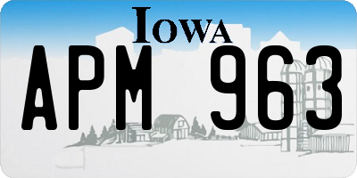IA license plate APM963