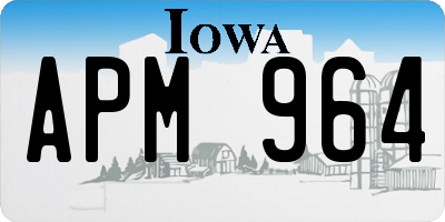 IA license plate APM964
