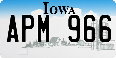 IA license plate APM966