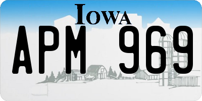 IA license plate APM969