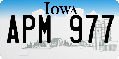 IA license plate APM977