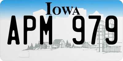 IA license plate APM979
