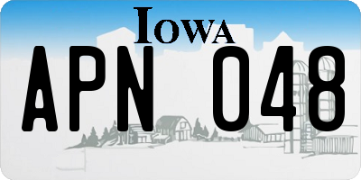 IA license plate APN048