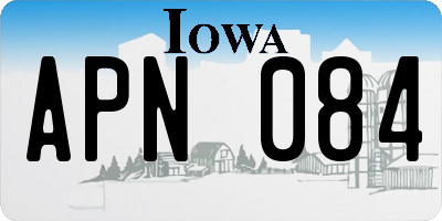 IA license plate APN084