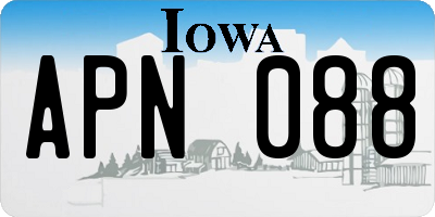 IA license plate APN088
