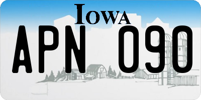 IA license plate APN090
